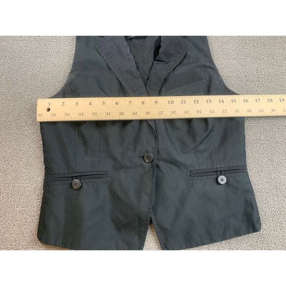 AllSaints Sleeveless Blazer Vest Womens US 6 UK 10 Black Italian Cloth Tailored - Picture 6 of 11